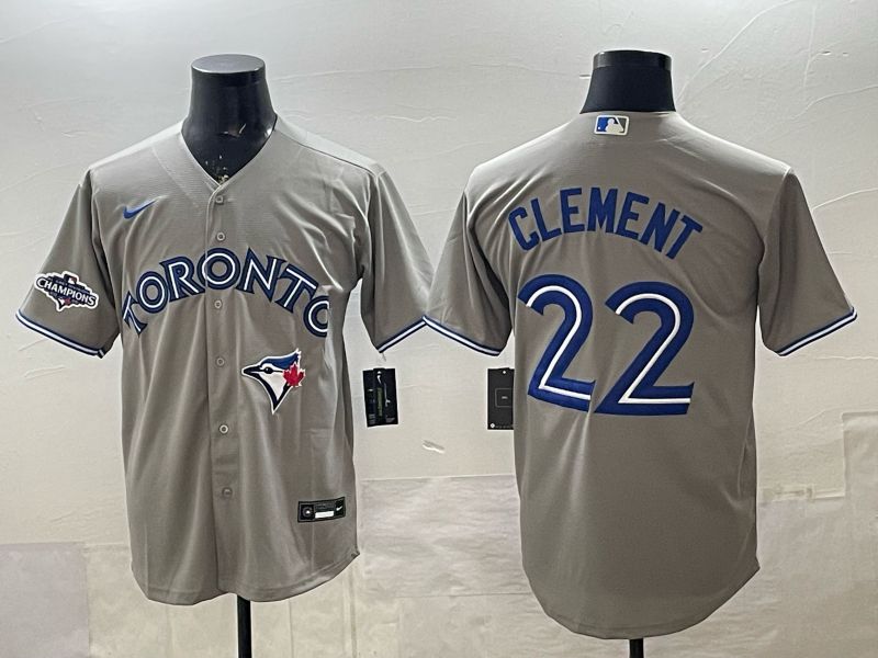 Men Toronto Blue Jays #22 Clement Grey 2026 Nike Game MLB Jersey 002